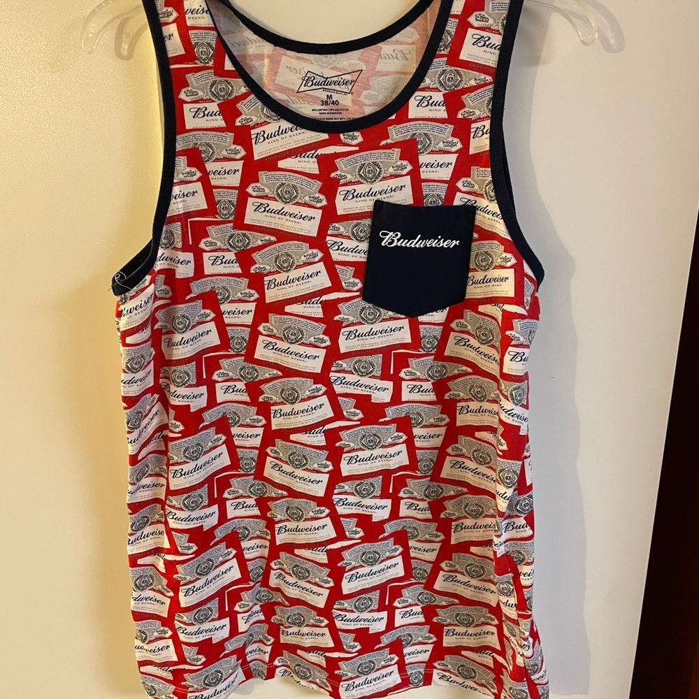 Budweiser bro tank. Size M. UEC.